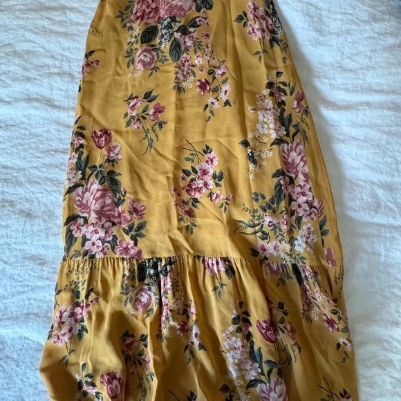 Reformation Enya Floral Dress Yellow 0 - Picture 3 of 6